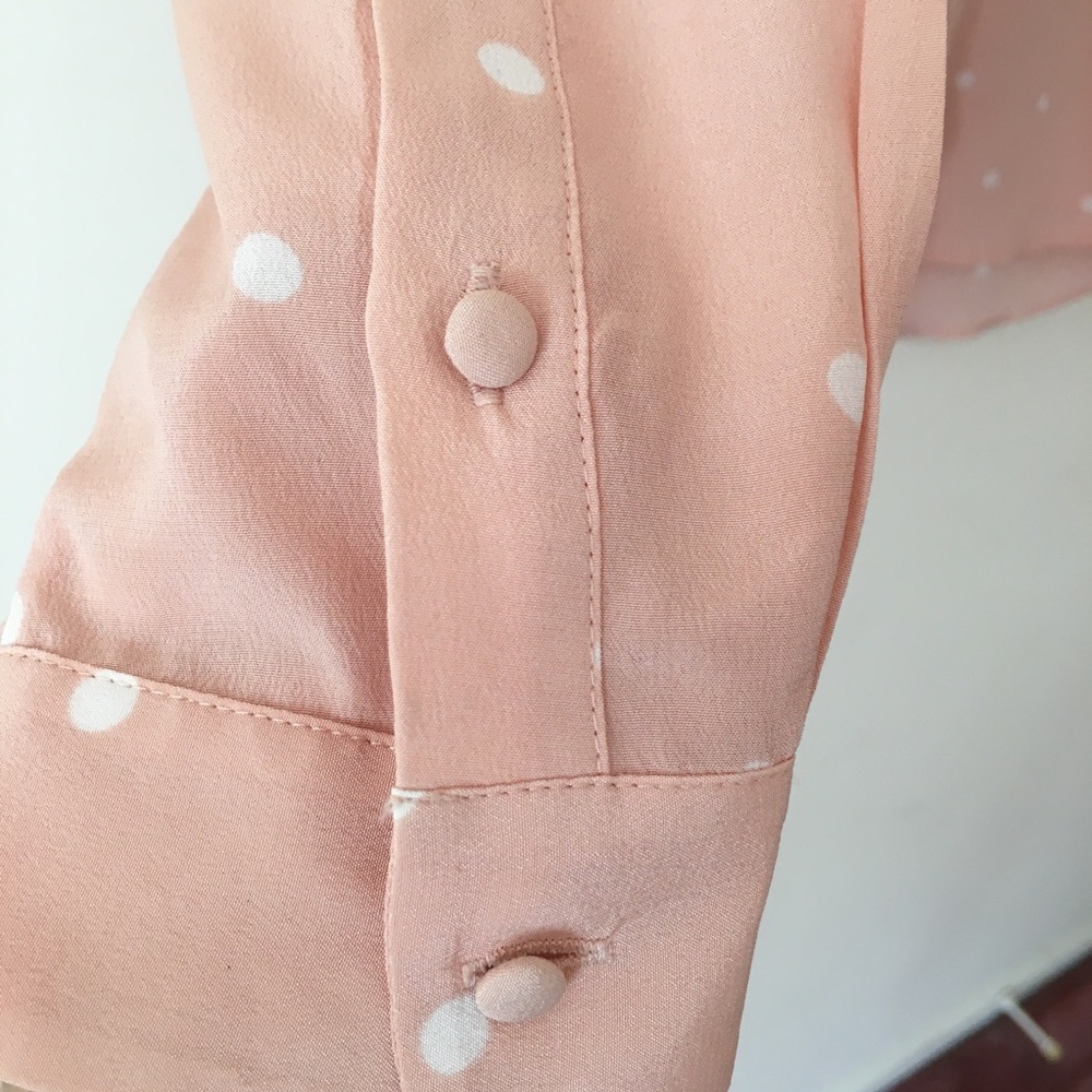 SOLD Sezane Silk Blush Pink Blouse - Picture 5 of 6